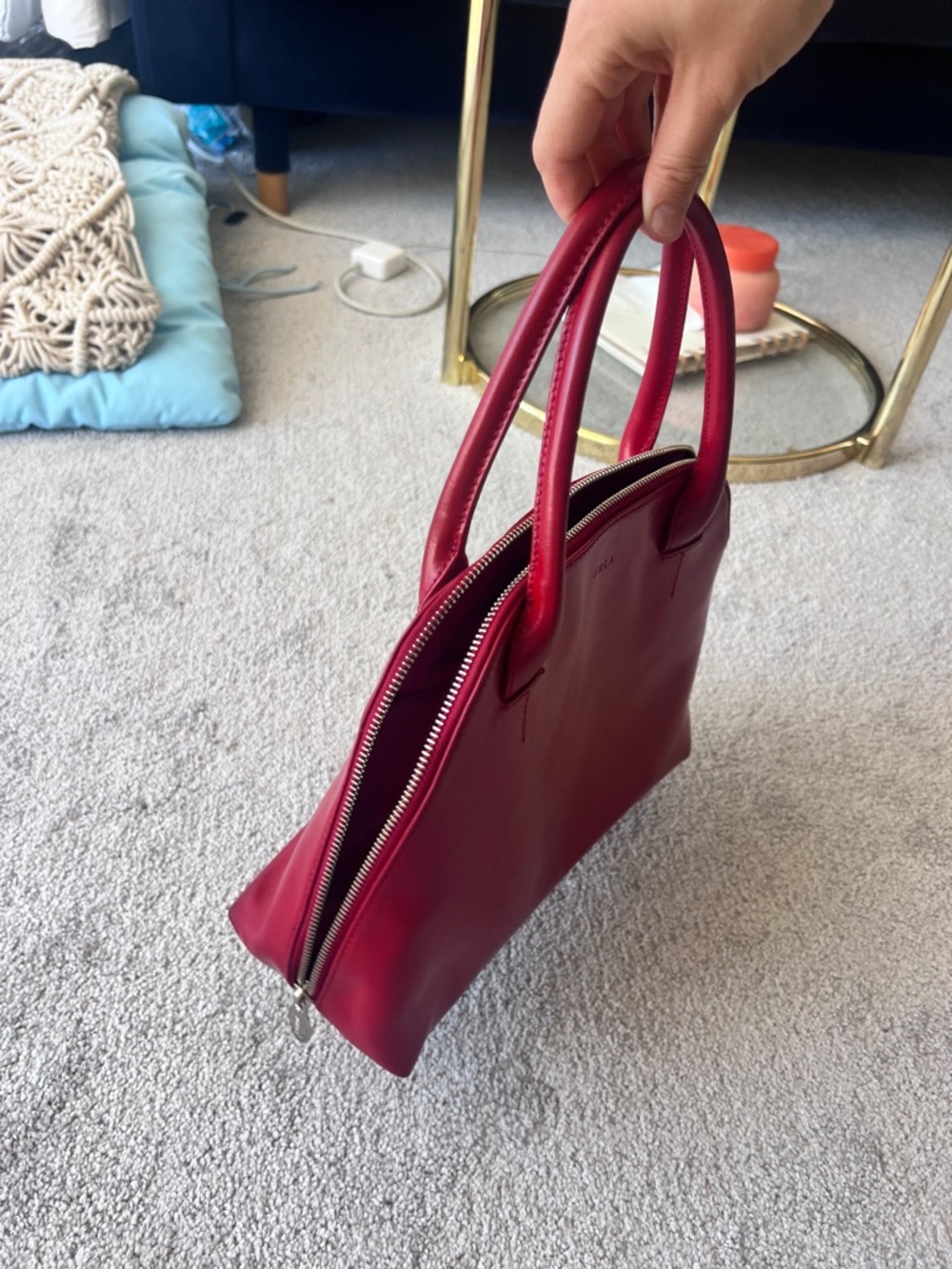 Quick SALE! Furla Red Leather Handbag – Like New Condition ❤️ with dustbag - Picture 9 of 10